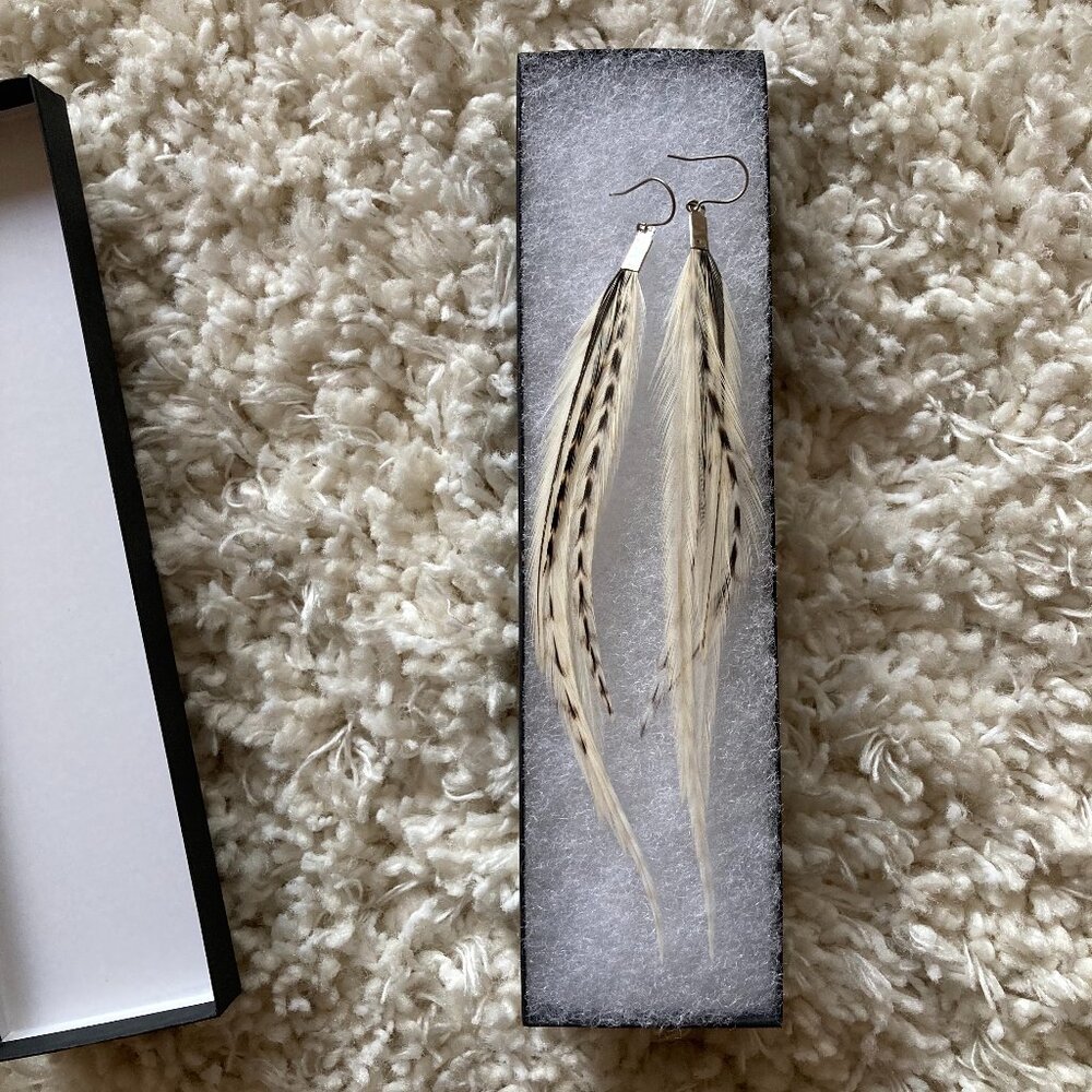 Natural Feather Earrings
